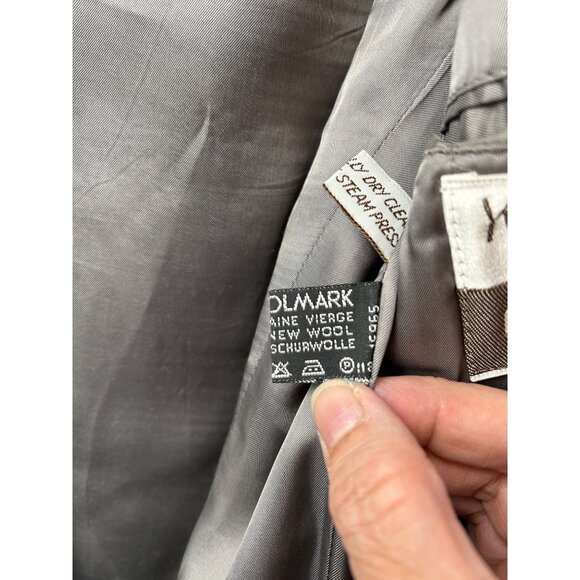 Yves Saint Laurent Blazer Mens 40R Wool Gray Pinstripe Double Breasted France - Picture 8 of 14